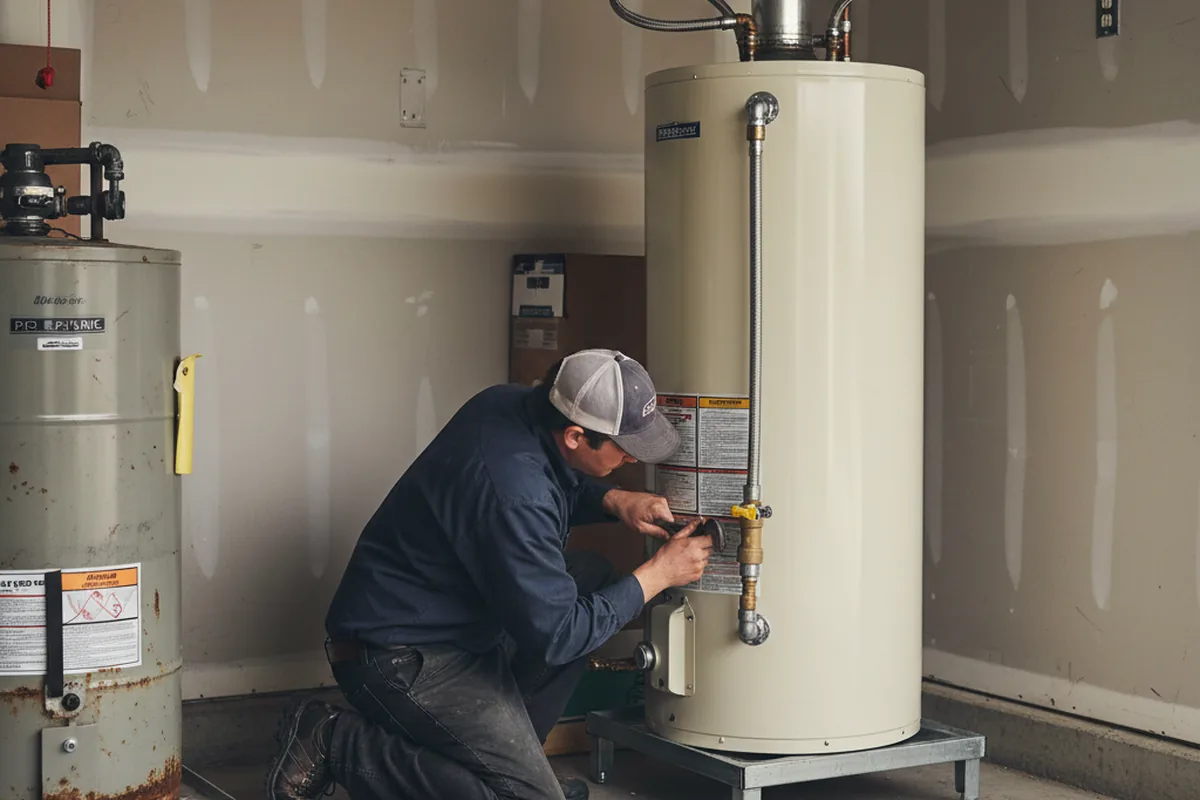 Water heater and shutoff valve replacement in Cedarhurst